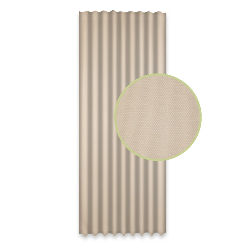 Zasłona z taśmą GLOW CHIC 140x270 beż